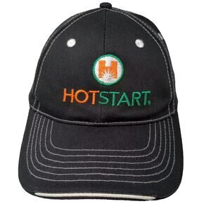 Sportsman Baseball Cap Black OS Hotstart Embroidered Slideback Adjustable Hat